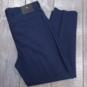 Marco Pescarolo Dress Pants Mens 56 Navy Blue Virgin Wool Silk Italy New York